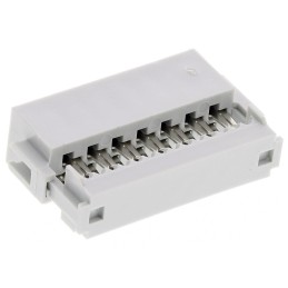 4 pcs - Amphenol Communications Solutions Quickie 14 Way Right Angle Cable Mount IDC Connector Socket, 2.54mm Pitch