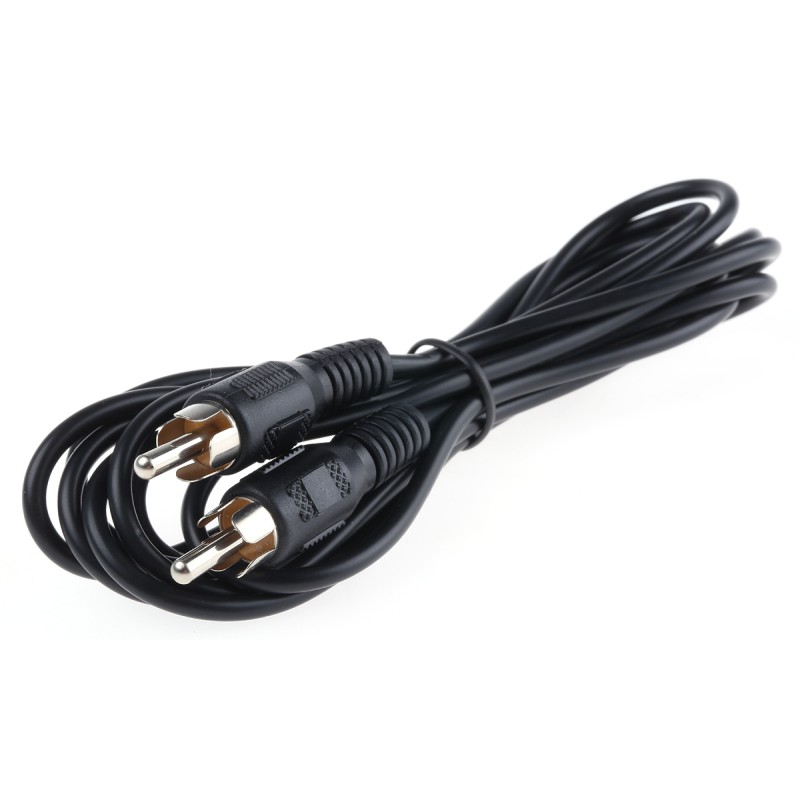 1 pcs - RS PRO Male RCA to Male RCA Aux Cable, Black, 2m