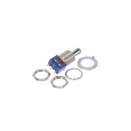 1 pcs : 8B1011-Z - Toggle Switches SPDT, ON-ON, 11.5mm large toggle, 15/32'-32 threaded bushing, solder lug terminals, 6A @ 125V