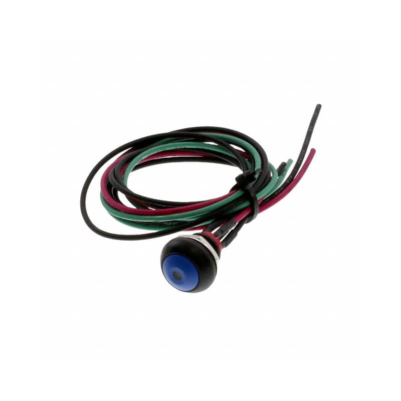 1 pcs - TE Connectivity PB6 Series Illuminated Push Button Switch, (On)-Off, Panel Mount, SPST - NO, Blue LED, 50 V dc, 125V