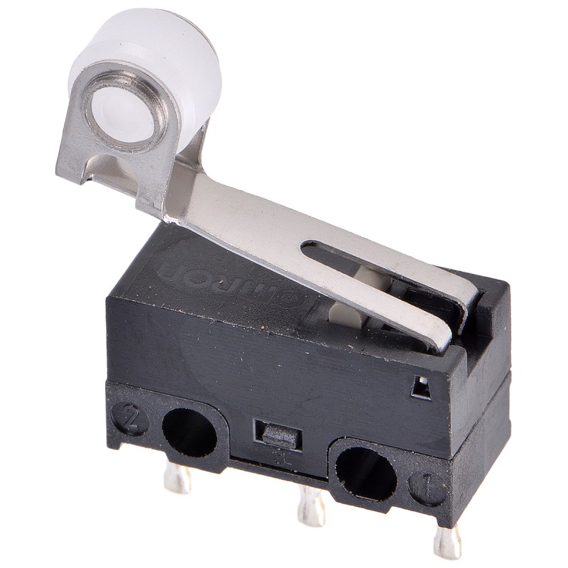 5 pcs - Omron Roller Lever Micro Switch, PCB Terminal, 1 A @ 125 V ac, SPDT, IP40