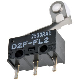 5 pcs - Omron Roller Lever Micro Switch, PCB Terminal, 1 A @ 125 V ac, SPDT, IP40