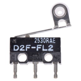 5 pcs - Omron Roller Lever Micro Switch, PCB Terminal, 1 A @ 125 V ac, SPDT, IP40