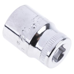 1 pcs - Bahco 1/4 in Drive 1/2in Standard Socket, 6 point, 24.7 mm Overall Length