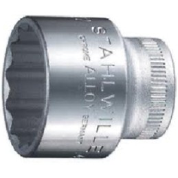 1 pcs - STAHLWILLE 3/8 in Drive 5/16in Standard Socket, 12 point, 25 mm Overall Length