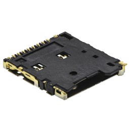 5 pcs - Hirose 8 Way Right Angle Micro SD Memory Card Connector With Solder Termination