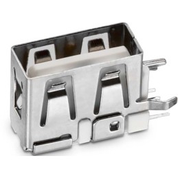 5 pcs - Wurth Elektronik Right Angle, Through Hole, Socket Type A USB Connector