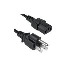 1 pcs : 412012-01 - AC Power Leads North American Power Cord, NEMA 5-15P to IEC 60320 C13, 16AWG / 3C, SJT, 105C, 72 inches, NA 