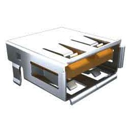 5 pcs - Samtec, Through Hole, Socket Type A 2.0 USB Connector