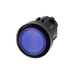 1 pcs : 3SU10010AB500AA0 - Switch Actuators ILLUMINATED PUSHBUTTON, MOM, BLU, FLUSH