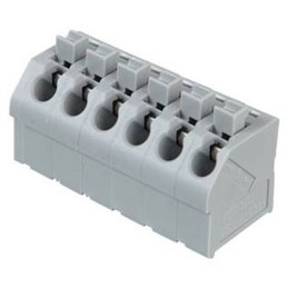 5 pcs - Wago 250 Series PCB Terminal Strip, 6-Pole, Female, 6-Way, PCB Mount, 10 (CSA) A, 17.5 (IEC/EN 60664-1) A, 2 (UL) A