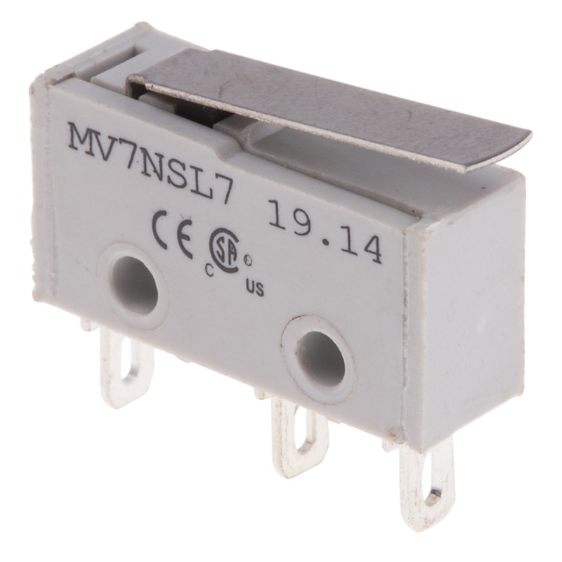 5 pcs - RS PRO Lever Subminiature Micro Switch, Solder Terminal, 2 A @ 250 V ac, SPST, IP40