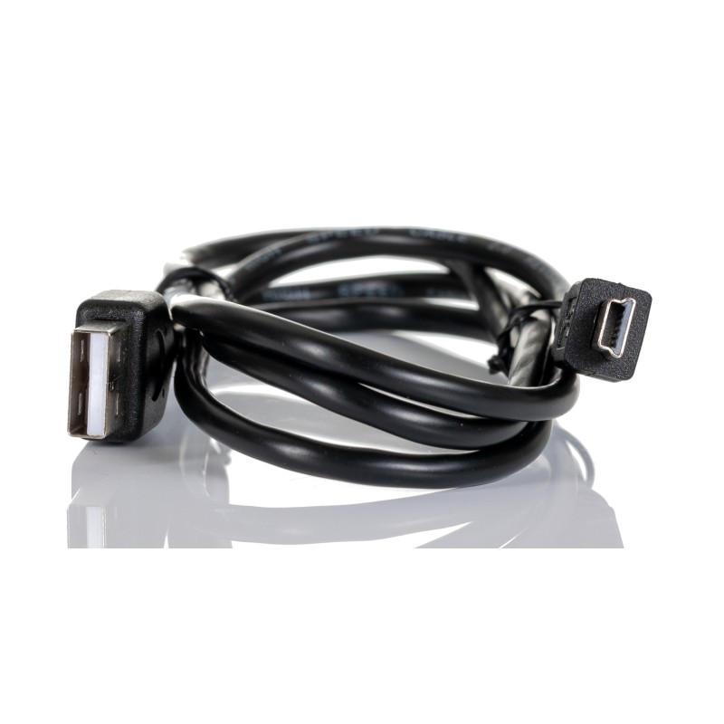 5 pcs - RS PRO USB 2.0 Cable, Male USB A to Male Mini USB B Cable, 1m