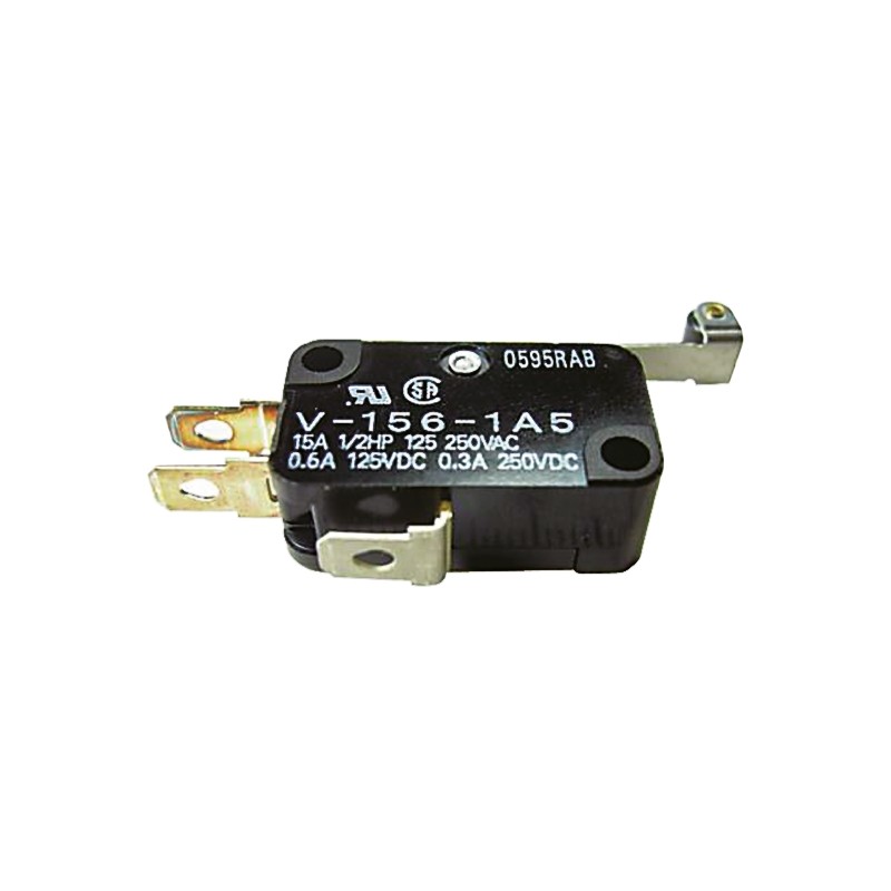 5 pcs - Omron Roller Lever Micro Switch, Solder Terminal, 15 A @ 250 V ac, SPDT, IP40