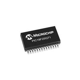 10 pcs : PIC18F25Q71T-I/SS - 8-bit Microcontrollers - MCU 32KB Flash, 2KB RAM, 2x OPA, 12-bit differential ADCC with computation