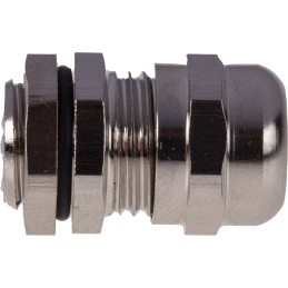 5 pcs - RS PRO Metallic Nickel Plated Brass Cable Gland, M12 Thread, 3mm Min, 6.5mm Max, IP68