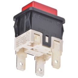 5 pcs - Molveno Illuminated Push Button Switch, Latching, Panel Mount, SPST, 125/250V ac