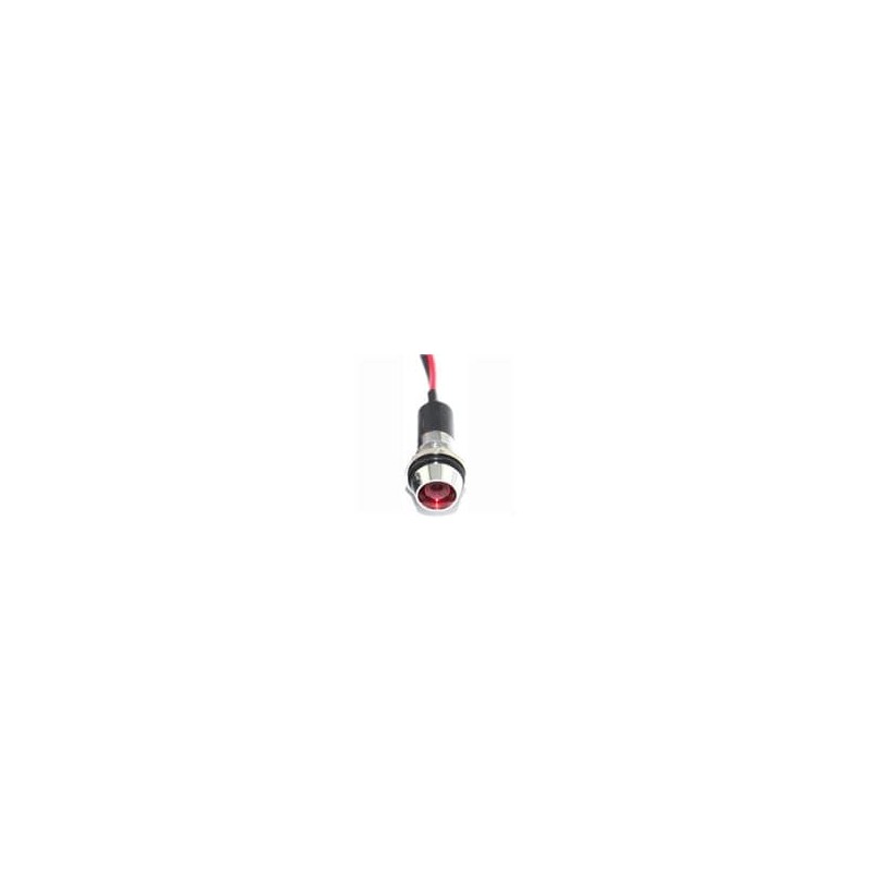 1 pcs : FL1M-12CW-1-R12V - LED Panel Mount Indicators LED RED 12MM NUT 12VAC/DC