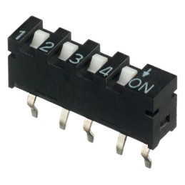 5 pcs - APEM 4 Way PCB SIP Switch SPST