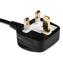 1 pcs - RS PRO IEC C5 Socket to Type G UK Plug Power Cord, 2m