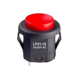 1 pcs : LP0115CMKW01C - Pushbutton Switches SPDT ON-(ON) 3A RED SNAP-IN MOUNT