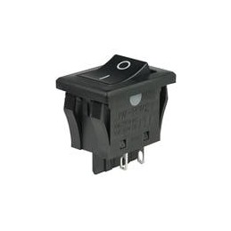 1 pcs : JWMW21RA2A - Rocker Switches DPST TV5 RATED BLACK CAP VRT MRK PNL SEA