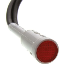 1 pcs - Arcolectric (Bulgin) Ltd Red Neon Panel Mount Indicator, 230V ac, 8mm Mounting Hole Size, Lead Wires Termination