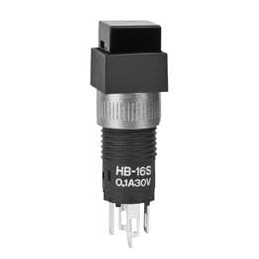 1 pcs : HB16SKW01-A - Pushbutton Switches SPDT W/BLCK CAP SERIES HB