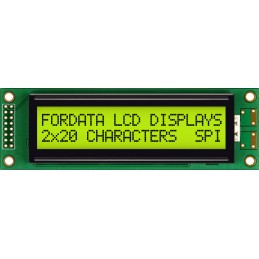 1 pcs - Fordata FC2002D01-FHYYBW-51SE FC Alphanumeric LCD Alphanumeric Display, Green, Yellow on Yellow-Green, 2 Rows by 20