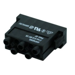 5 pcs - Amphenol Industrial Heavy Duty Power Connector Module, 10A, Male, C146 Series, 10 Contacts