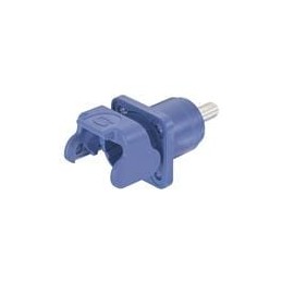 1 pcs : 09930011308 - Heavy Duty Power Connectors Han S 120 Bulkhead Mount Housing blue M18 w/ male contact M6