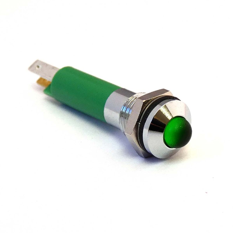 1 pcs - CML Innovative Technologies 1908X35X Series Green Panel Mount Indicator, 24V dc, 8mm Mounting Hole Size, IP67
