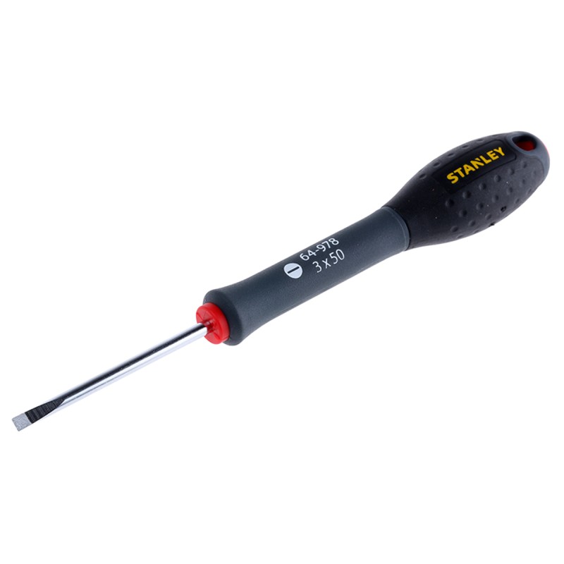 1 pcs - Stanley Slotted Screwdriver, 3 mm Tip, 50 mm Blade