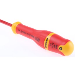 1 pcs - Facom Phillips Insulated Screwdriver, PH0 Tip, 75 mm Blade, VDE/1000V, 179 mm Overall