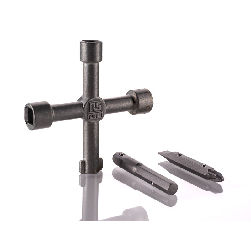 1 pcs - RS PRO Zinc Alloy 5-way Control Cabinet Key