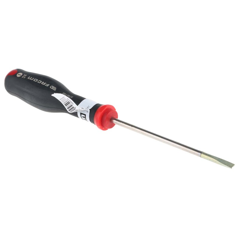 1 pcs - Facom Slotted Screwdriver, 4 x 0.8 mm Tip, 100 mm Blade, 209 mm Overall