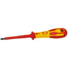 1 pcs - CK Pozidriv Insulated Screwdriver, PZ1 Tip, 75 mm Blade, VDE/1000V