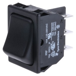 500 pcs - TE Connectivity Illuminated DPDT, On-On Rocker Switch Panel Mount