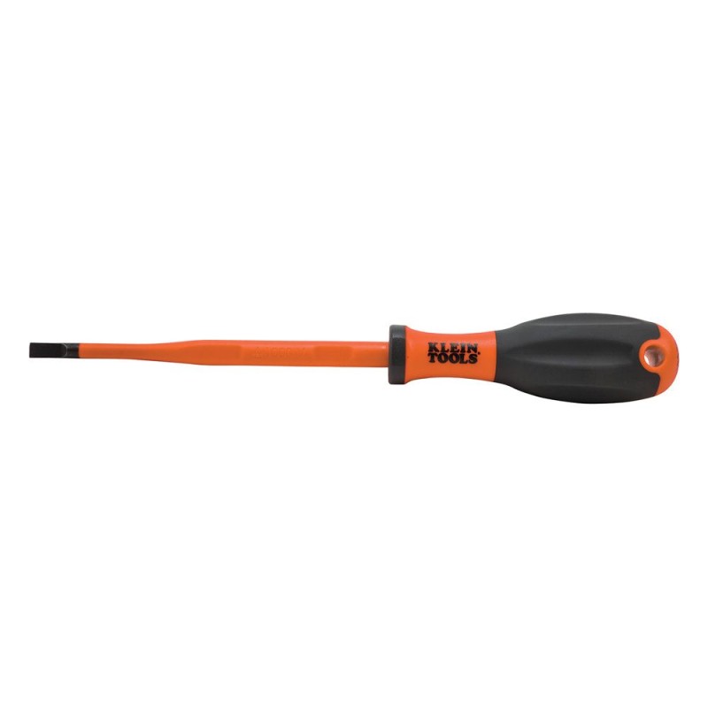 1 pcs - Klein Tools Slotted Insulated Screwdriver, 6.5 mm Tip, 150 mm Blade, VDE/1000V, 260 mm Overall