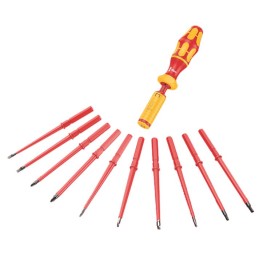 1 pcs - Wera Phillips, Pozidriv, Slotted, Torx Interchangeable Insulated Screwdriver Set, 15-Piece