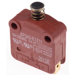 80 pcs - Saia-Burgess Door Micro Switch, Plunger, SPST 16 A @ 250 V ac IP40, -20 - +140°C