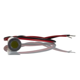 1 pcs - RS PRO Yellow Panel Mount Indicator, 24V dc, 8mm Mounting Hole Size, Lead Wires Termination, IP67