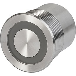 10 pcs - Schurter Illuminated Piezo Switch, Latching, SPDT, IK02, IP67, IP69K, , 100 mA, -40 - +85°C