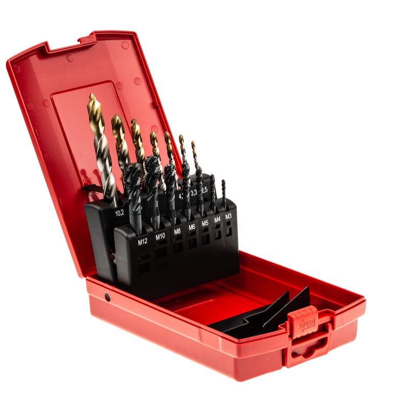 1 pcs - Dormer Tap & Drill Set, M12 Thread, Metric Standard, Hand Tap