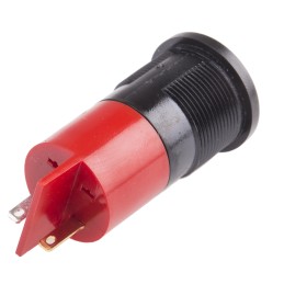 1 pcs - RS PRO Red Panel Mount Indicator, 24V ac/dc, 22mm Mounting Hole Size, Solder Tab Termination