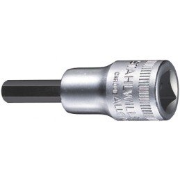 1 pcs - STAHLWILLE 3/8 in Drive Bit Socket, Hex Bit, 1/8in, 52 mm Overall Length