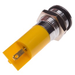 1 pcs - RS PRO Yellow Panel Mount Indicator, 110V ac, 14mm Mounting Hole Size, Solder Tab Termination, IP67