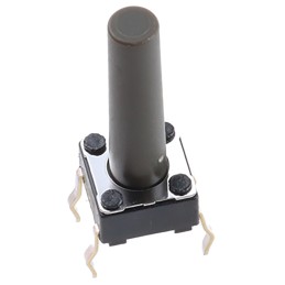 10 pcs - Grey Stem Tactile Switch, SPST 50 mA @ 12 V dc 17mm Surface Mount