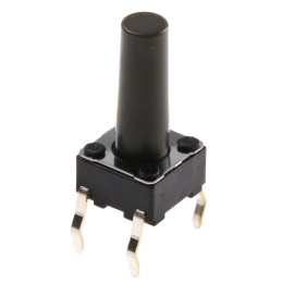 10 pcs - Grey Stem Tactile Switch, SPST 50 mA @ 12 V dc 13mm Surface Mount