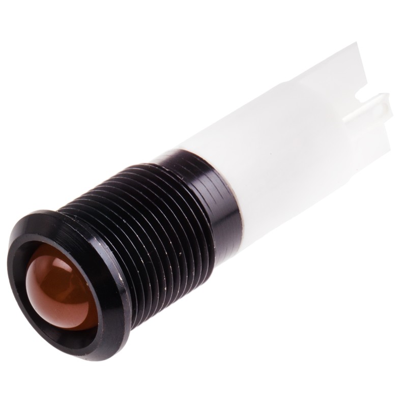 1 pcs - RS PRO Orange Panel Mount Indicator, 220V ac, 14mm Mounting Hole Size, Faston, Solder Lug Termination, IP67